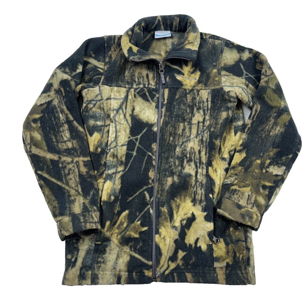 Columbia Jacket Boys Medium Camo Fleece Full Zip Youth Kids‎ Benton Springs